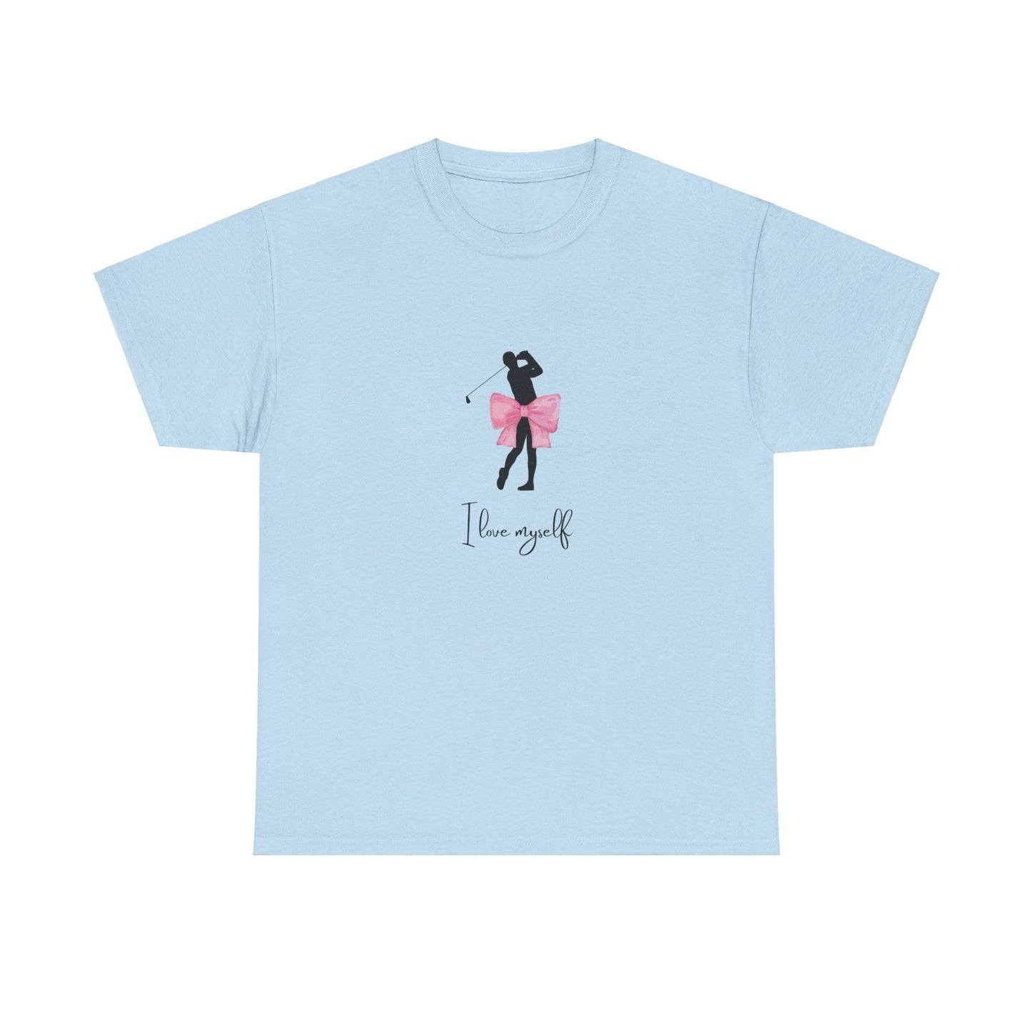 Heavy Cotton Golf Tee - Bold and Playful I Love Myself