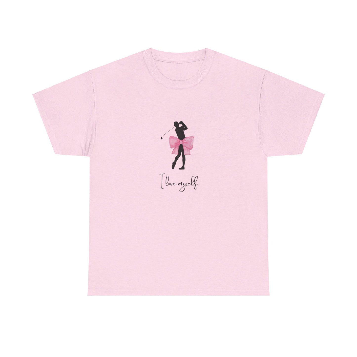 Heavy Cotton Golf Tee - Bold and Playful I Love Myself