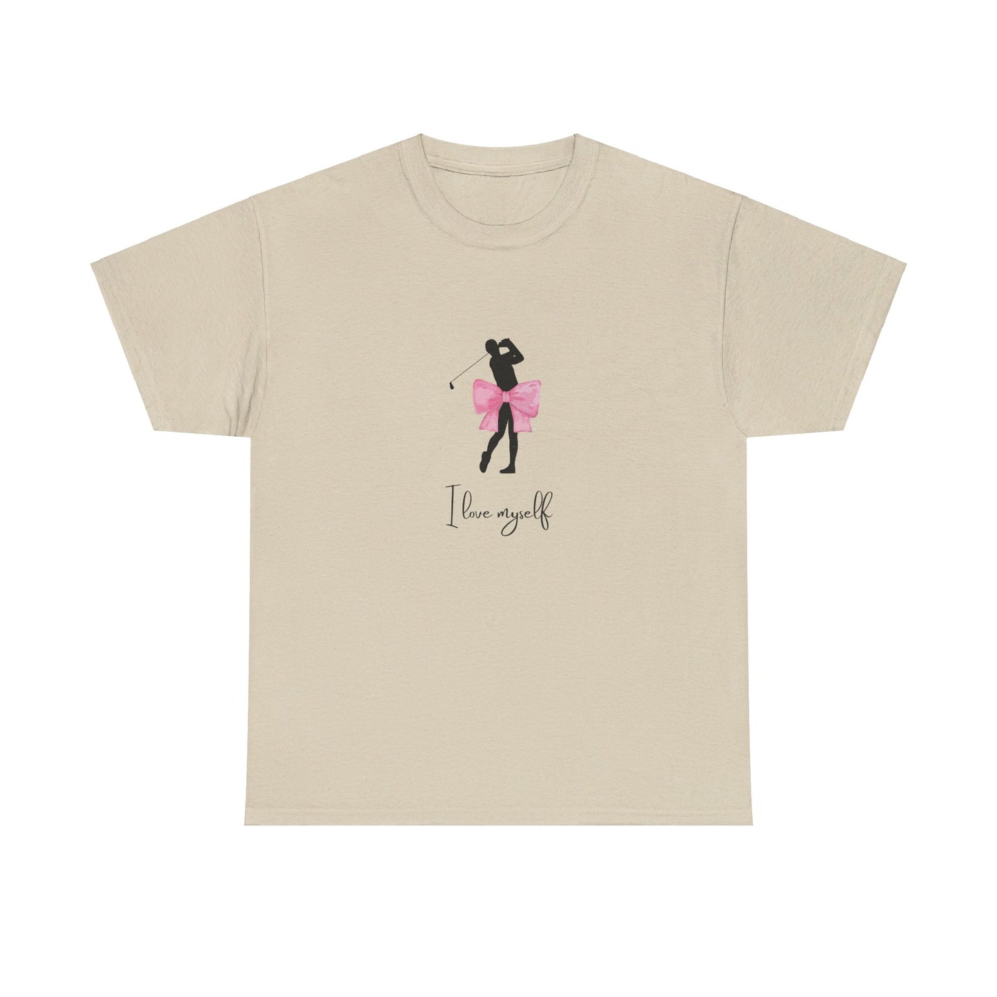 Heavy Cotton Golf Tee - Bold and Playful I Love Myself