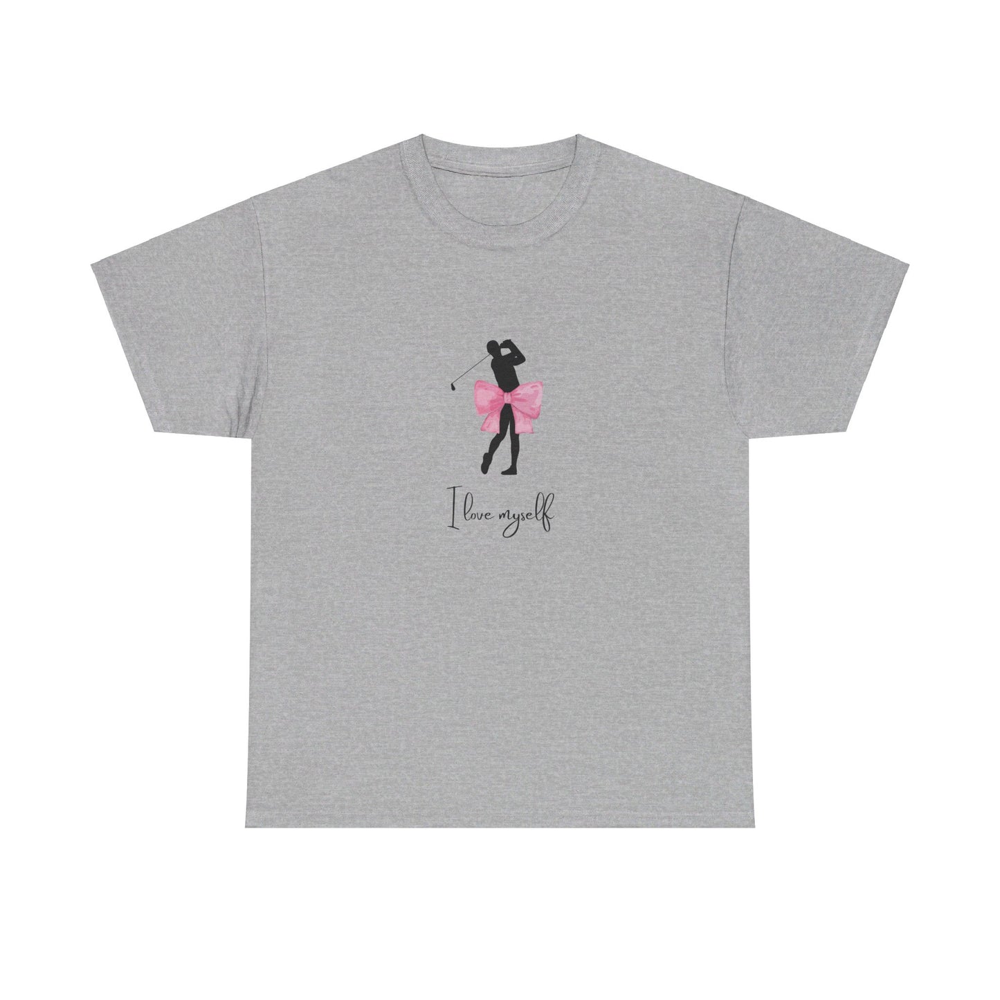 Heavy Cotton Golf Tee - Bold and Playful I Love Myself