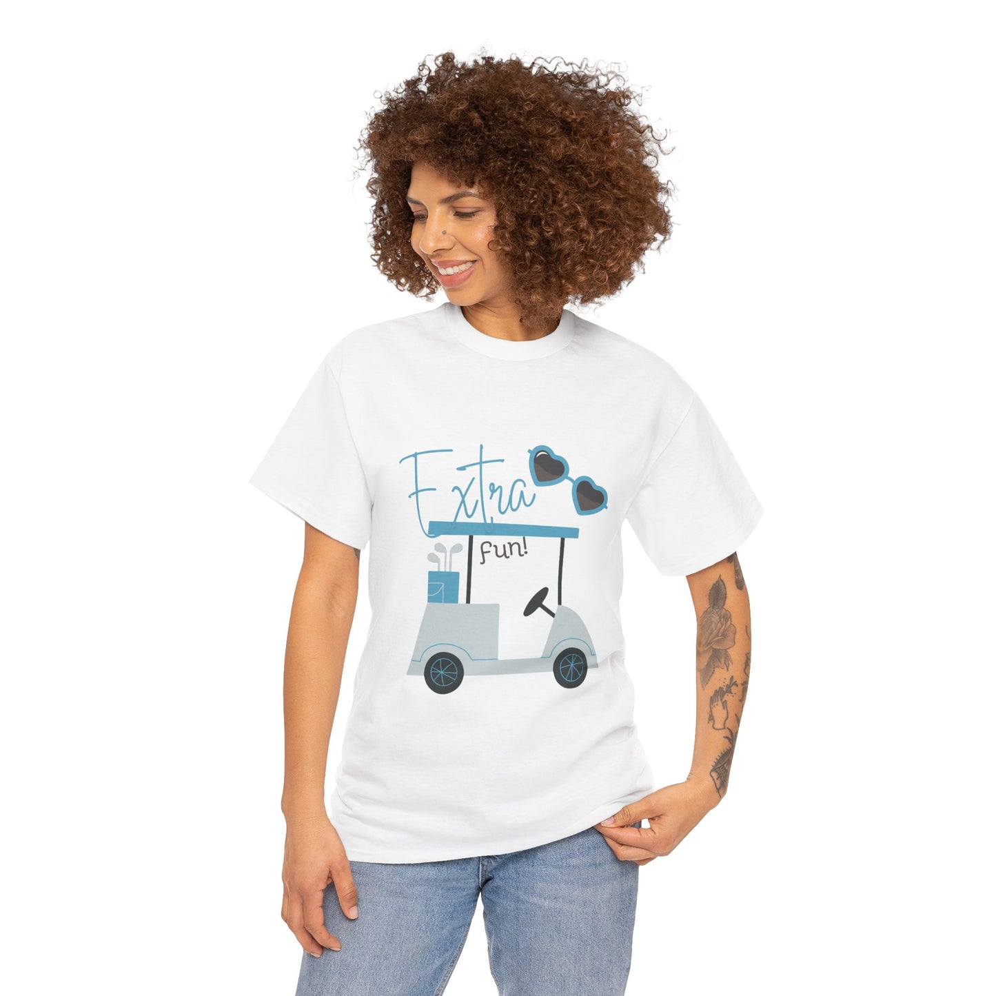Heavy Cotton Tee - Extra Fun Blue - Made in USA - Free Shipping