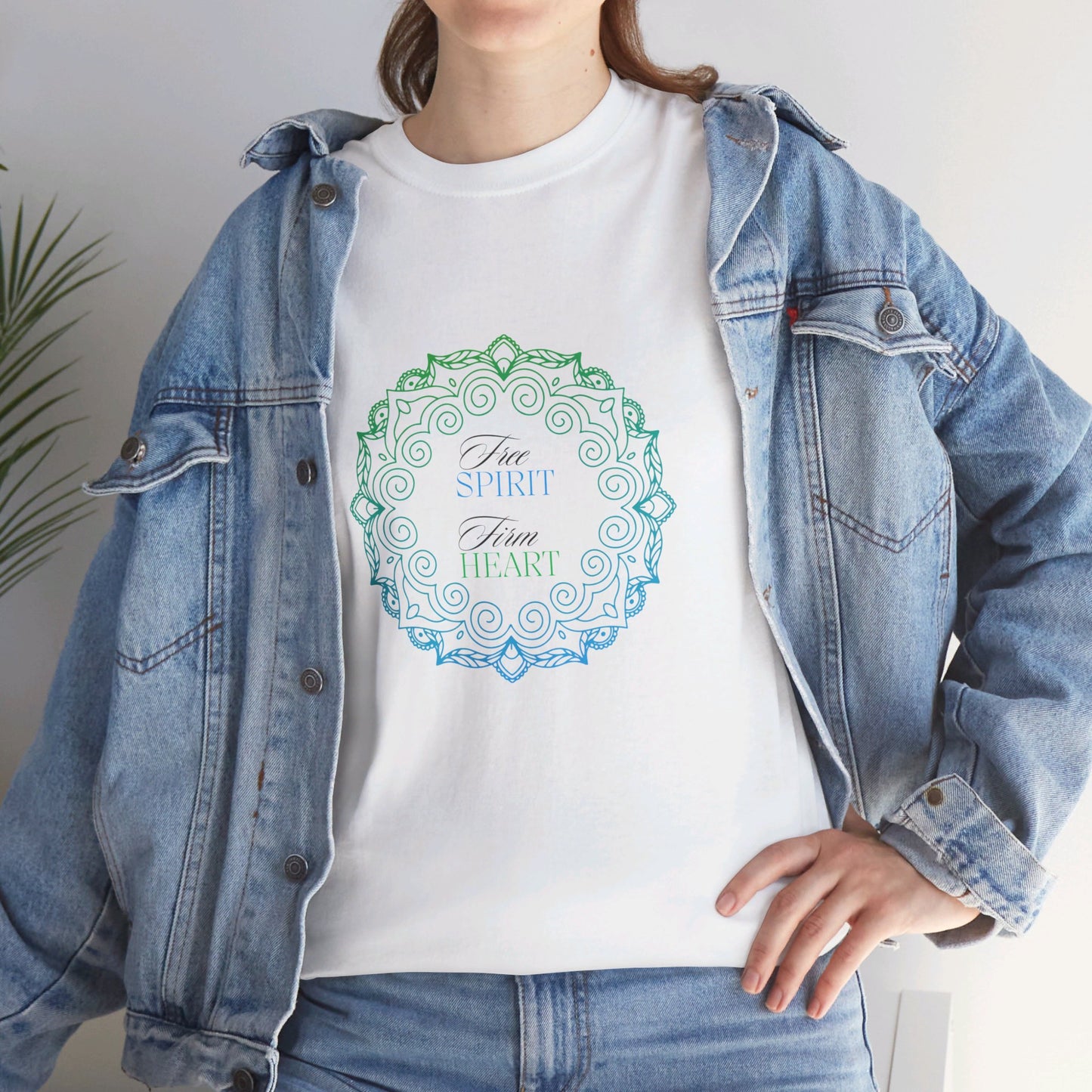 Free Spirit Firm Heart Heavy Cotton T-Shirt