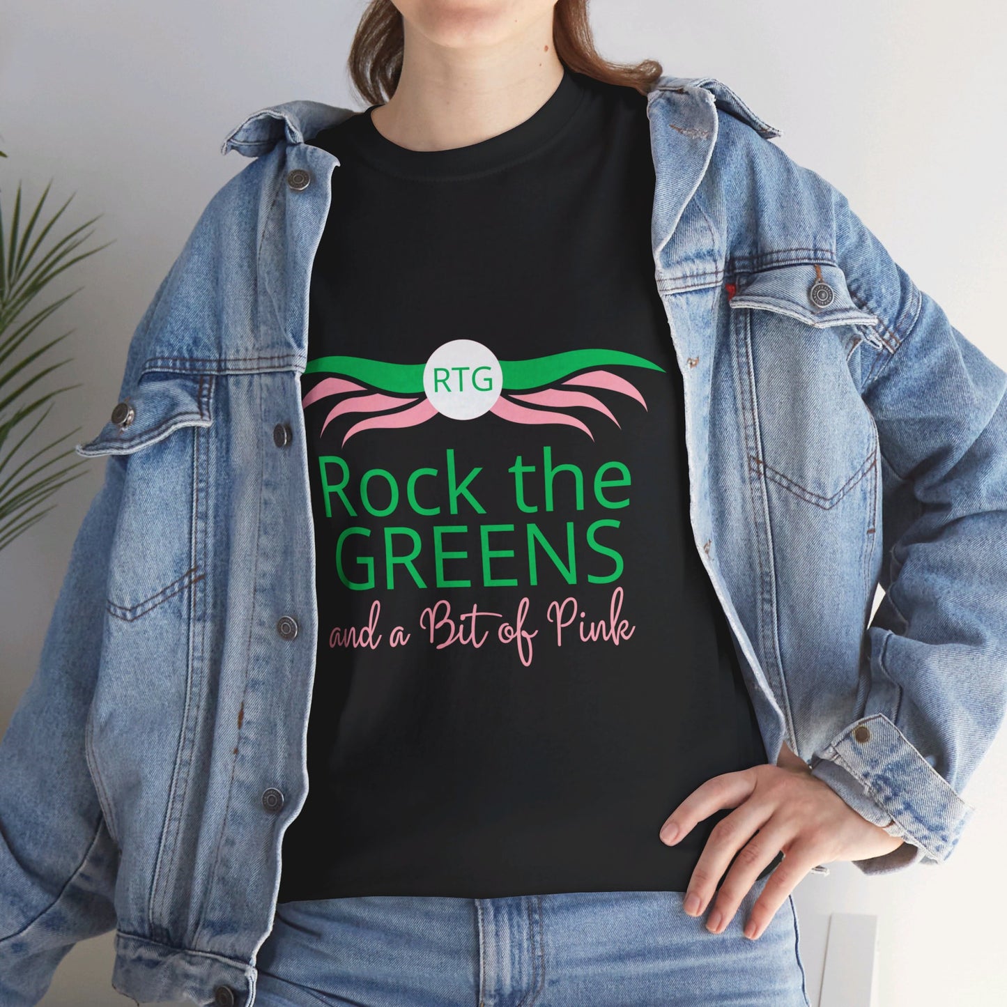 Heavy Cotton Rock the Greens and a Bit of Pink Tee