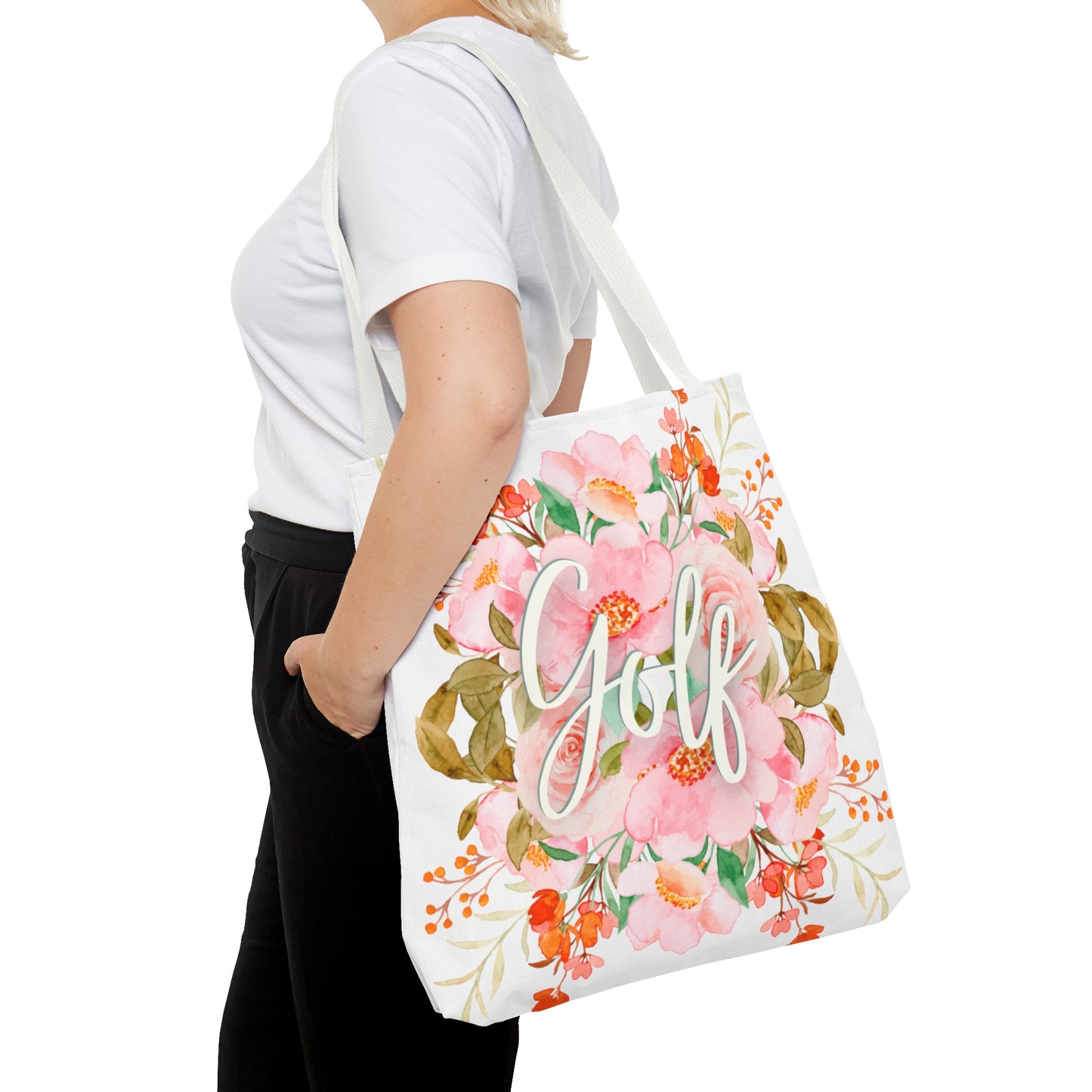 Golf Flowers Tote Bag - Made in USA - Free Shipping