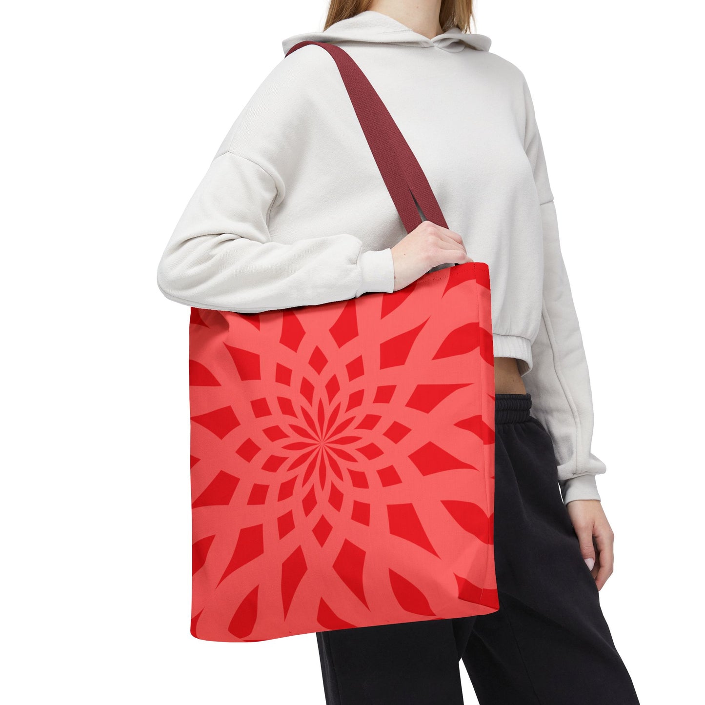 Tote Bag Mandala red-light red - Made in USA - Free Shipping