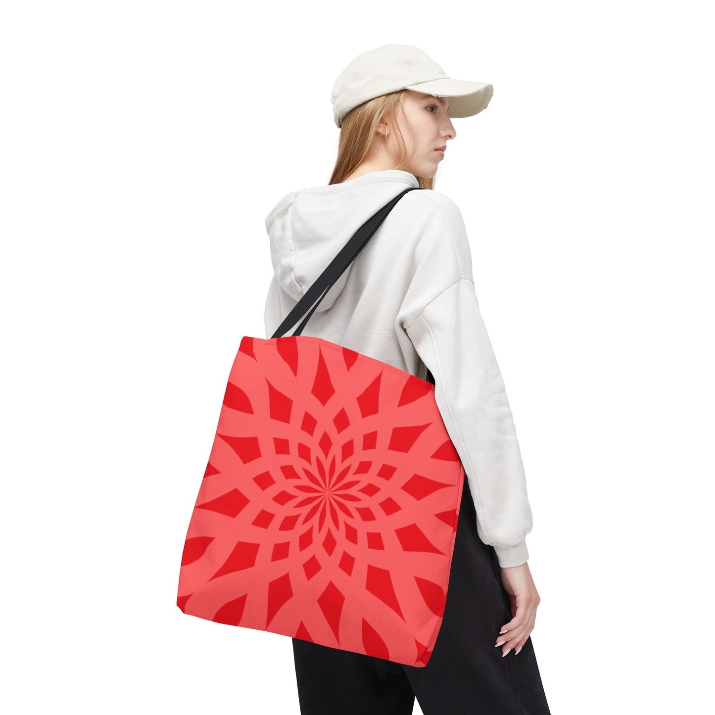 Tote Bag Mandala red-light red - Made in USA - Free Shipping