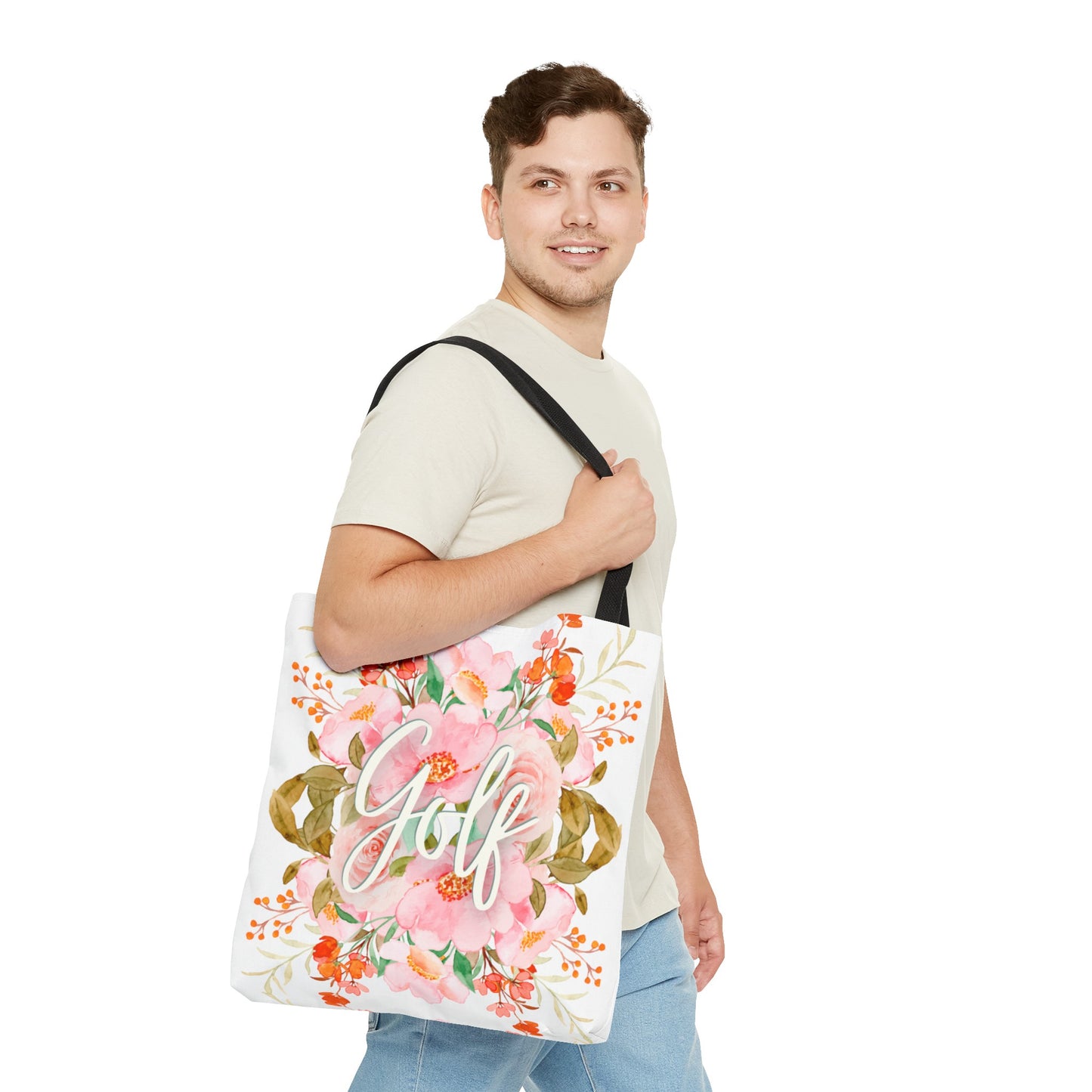 Golf Flowers Tote Bag - Made in USA - Free Shipping
