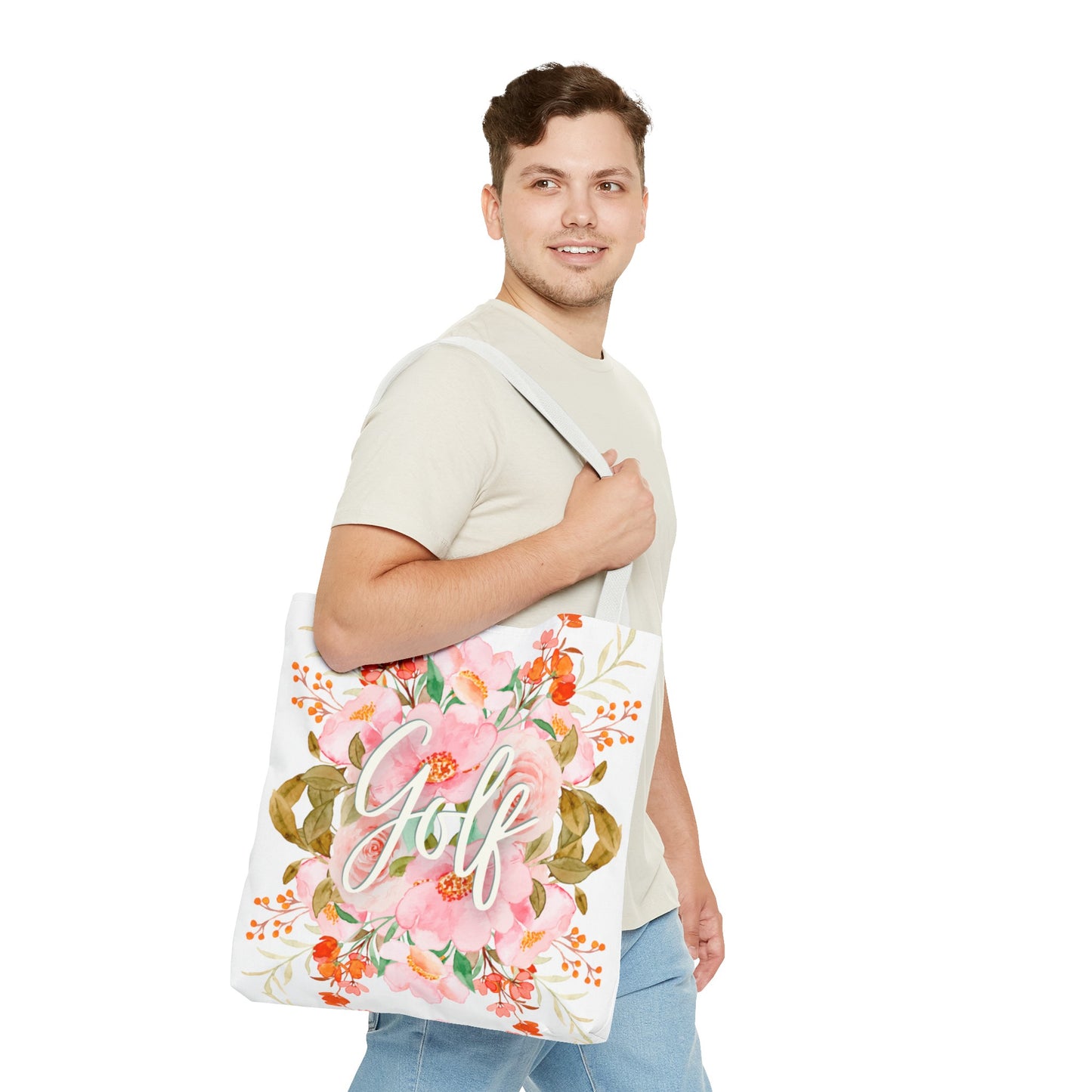 Golf Flowers Tote Bag - Made in USA - Free Shipping