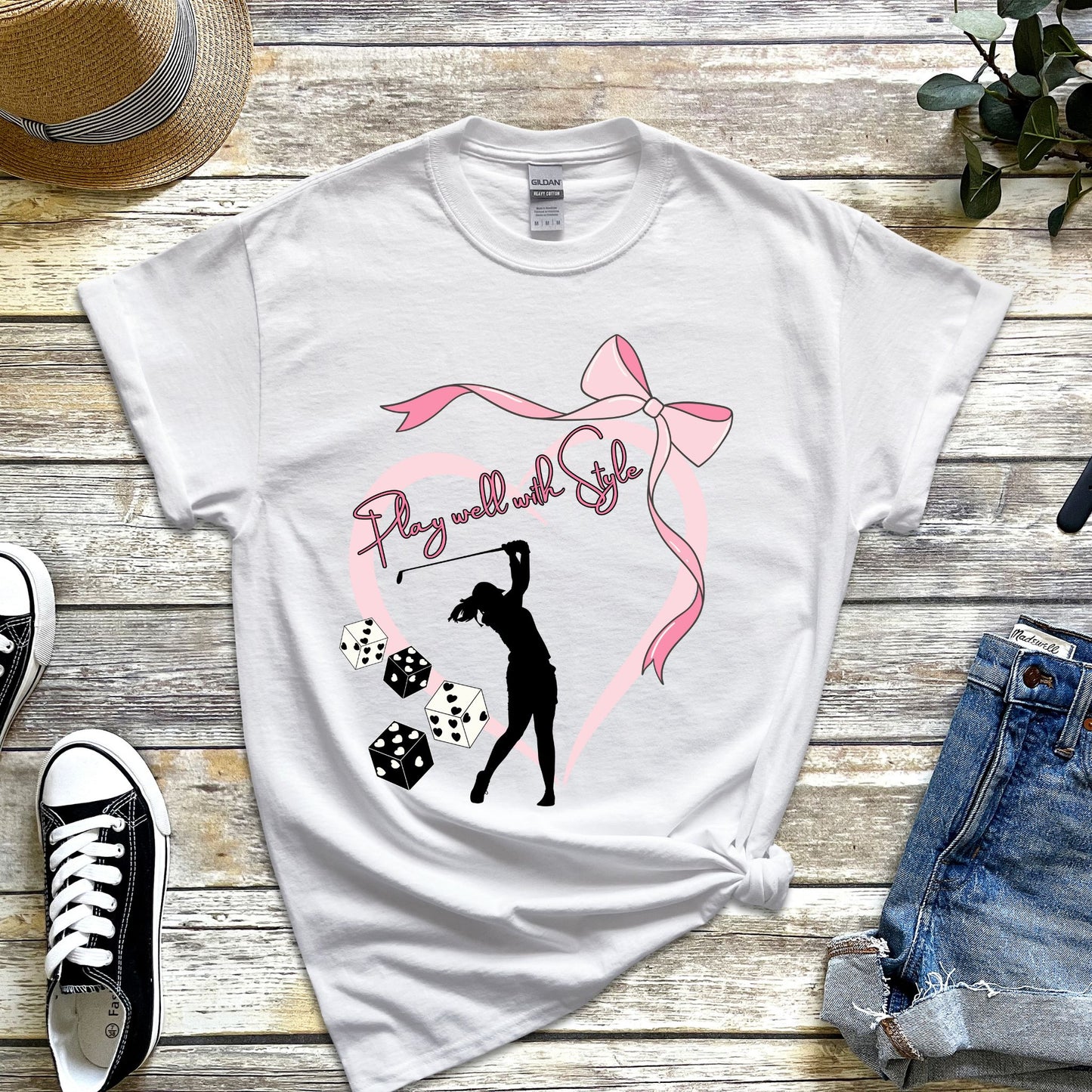 Play Well with Style Golf-themed Tee Elevate Your Game