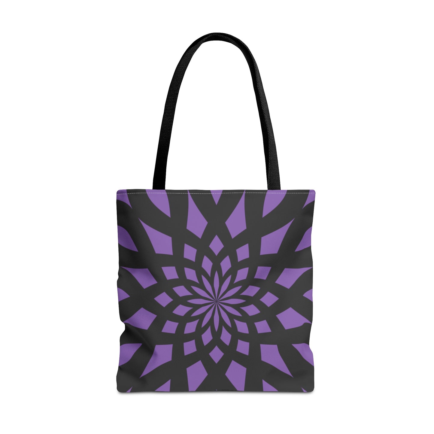 Tote Bag Mandala black-light purple - Made in USA - Free Shipping
