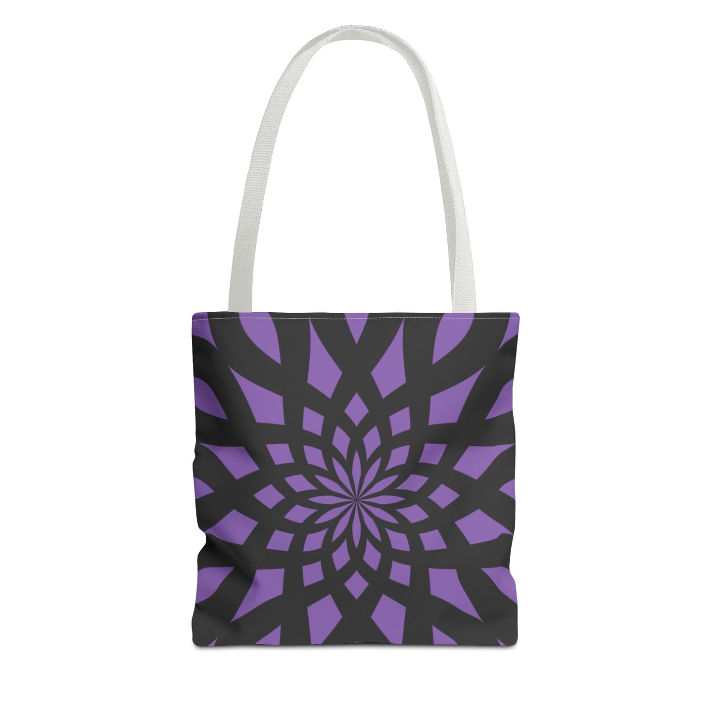 Tote Bag Mandala black-light purple - Made in USA - Free Shipping