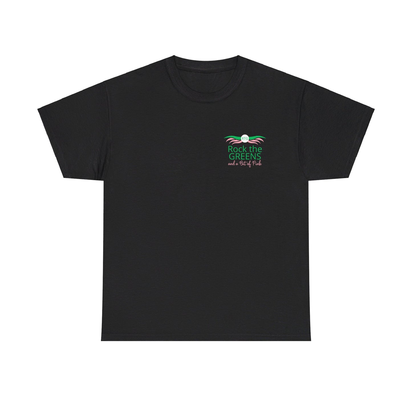 Heavy Cotton Tee - Rock the Greens and a Bit of Pink