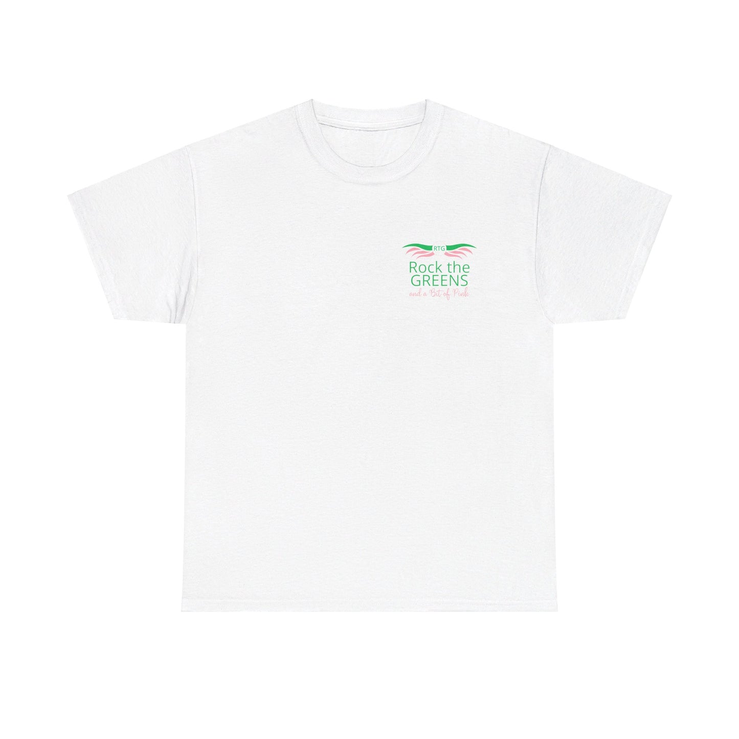 Heavy Cotton Tee - Rock the Greens and a Bit of Pink