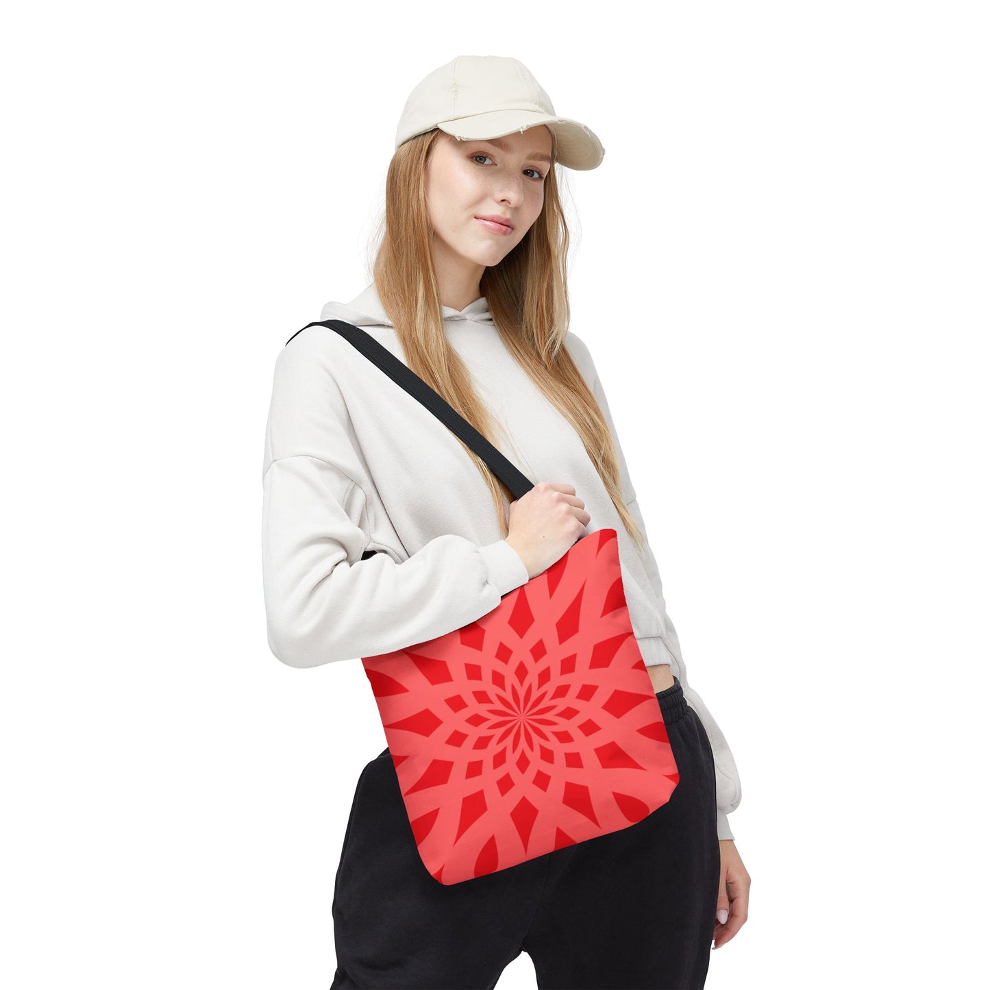 Tote Bag Mandala red-light red - Made in USA - Free Shipping