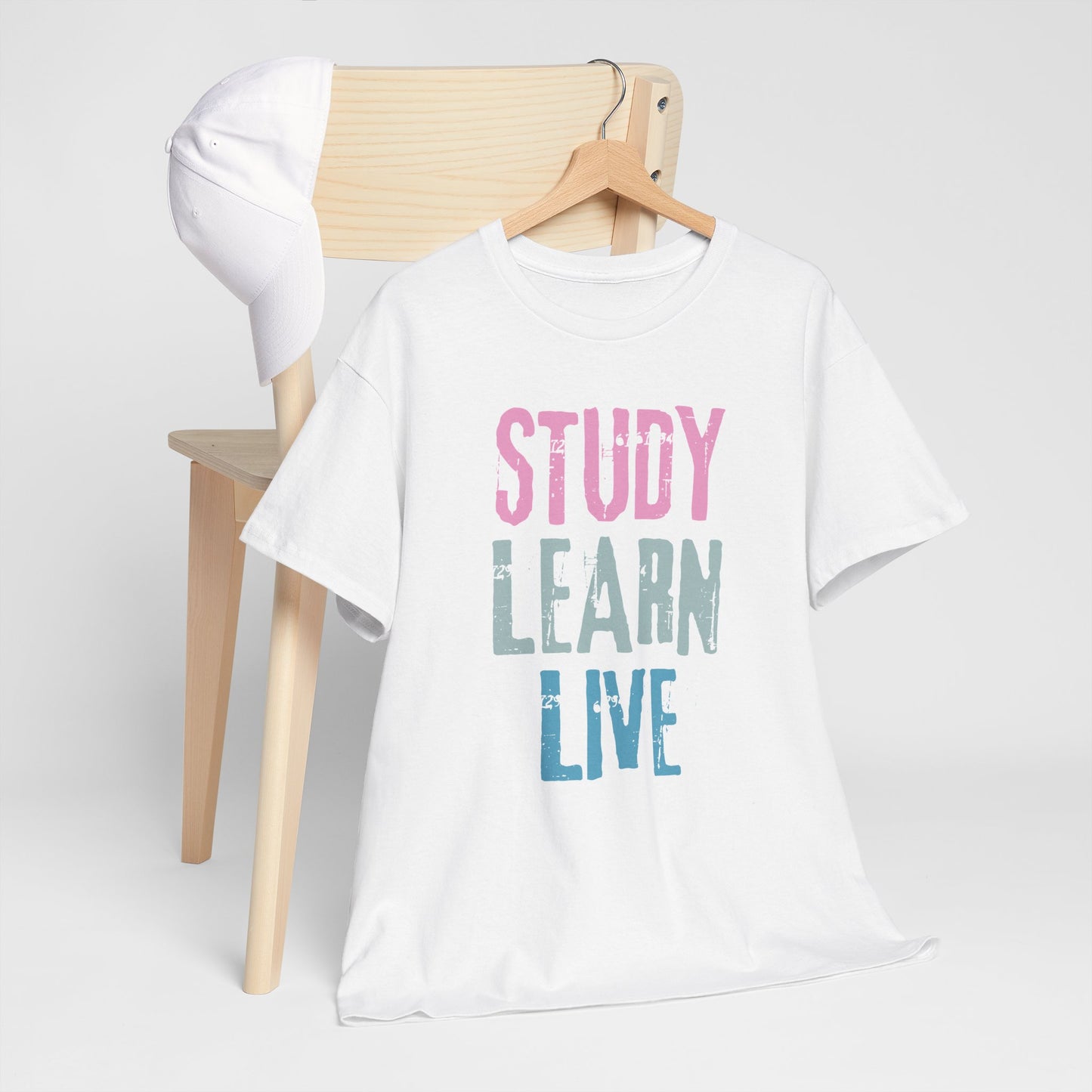 Study Learn Live Heavy Cotton T-Shirt