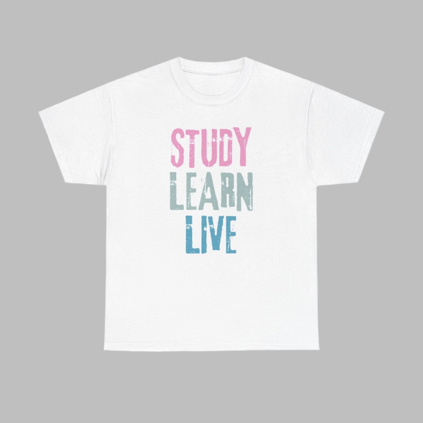 Study Learn Live Heavy Cotton T-Shirt
