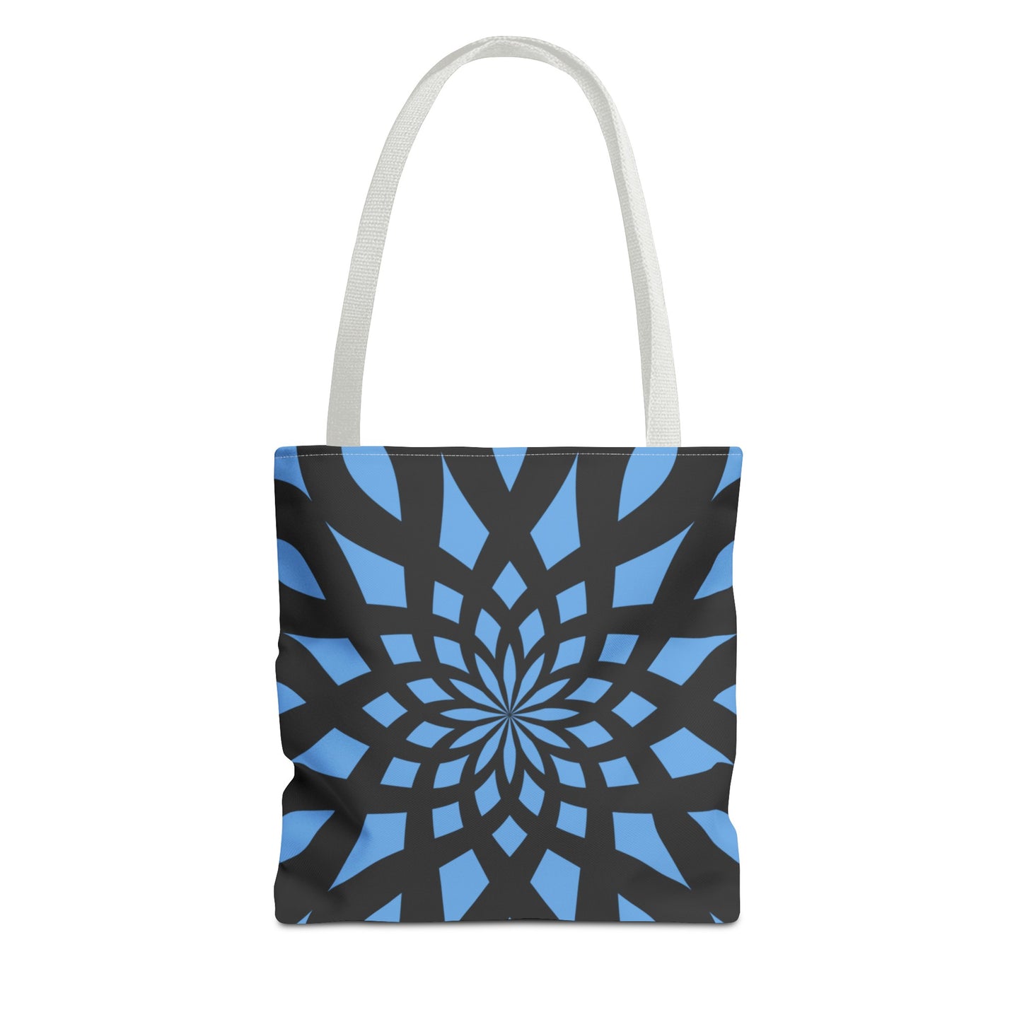 Tote Bag Mandala black-light blue - Made in USA - Free Shipping