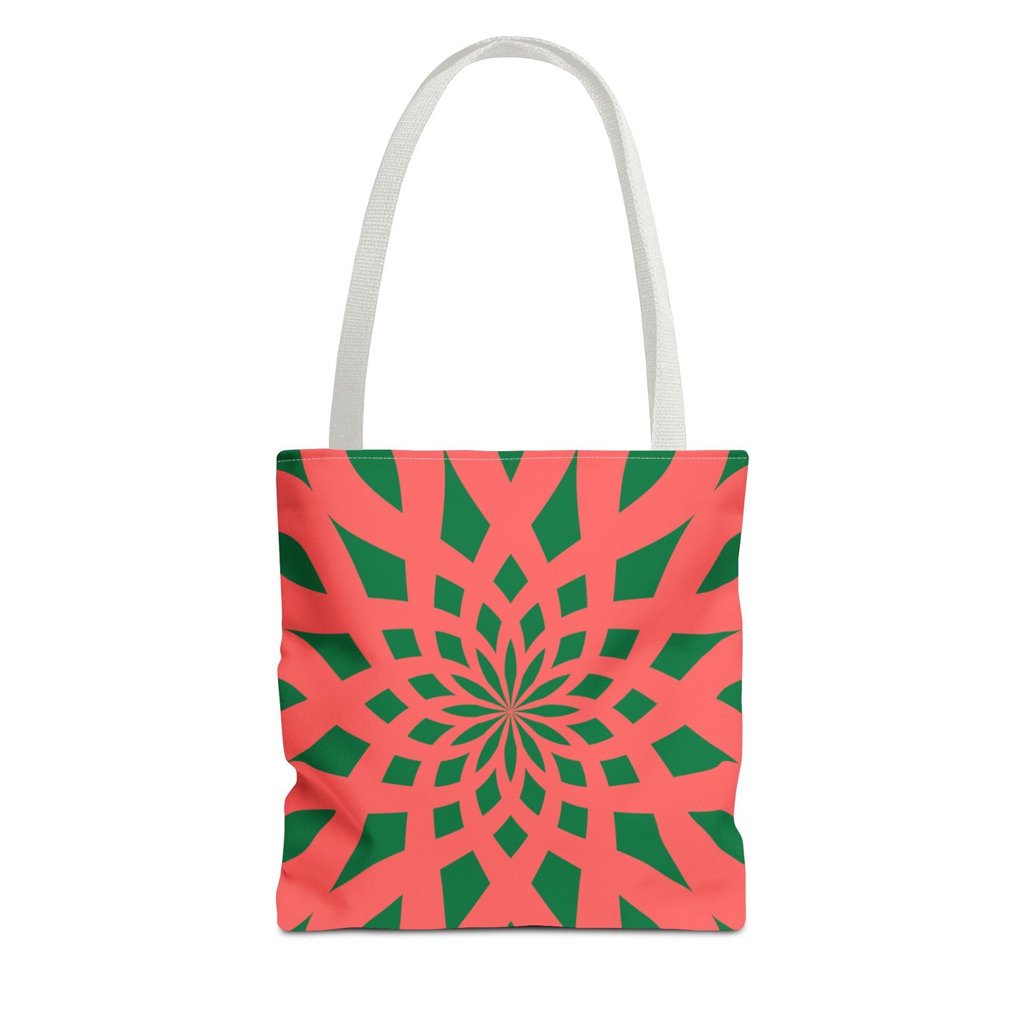 Tote Bag Mandala red-green - Made in USA - Free Shipping