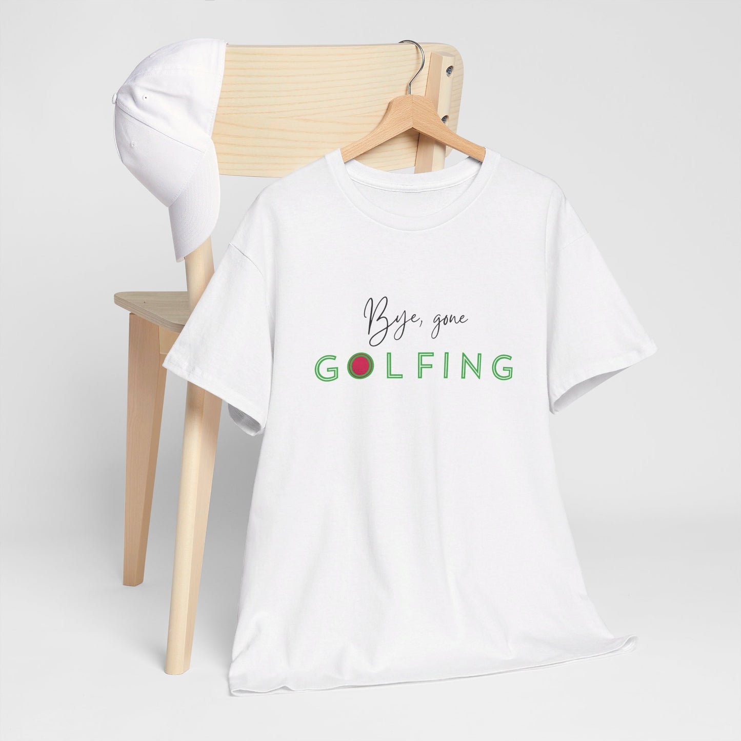 Heavy Cotton Classic Golf T-Shirt with a Hint of Magenta Bye Gone Golfing