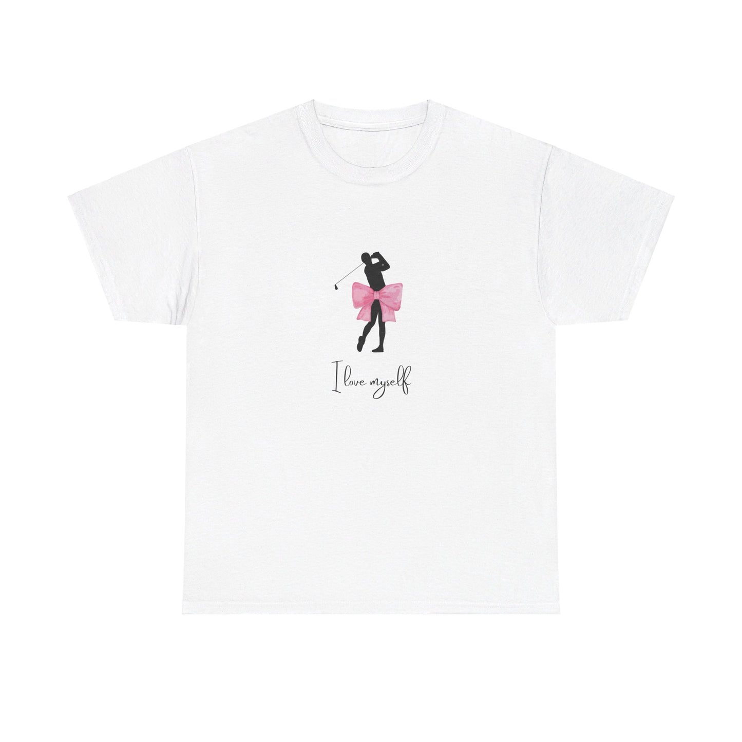 Heavy Cotton Golf Tee - Bold and Playful I Love Myself