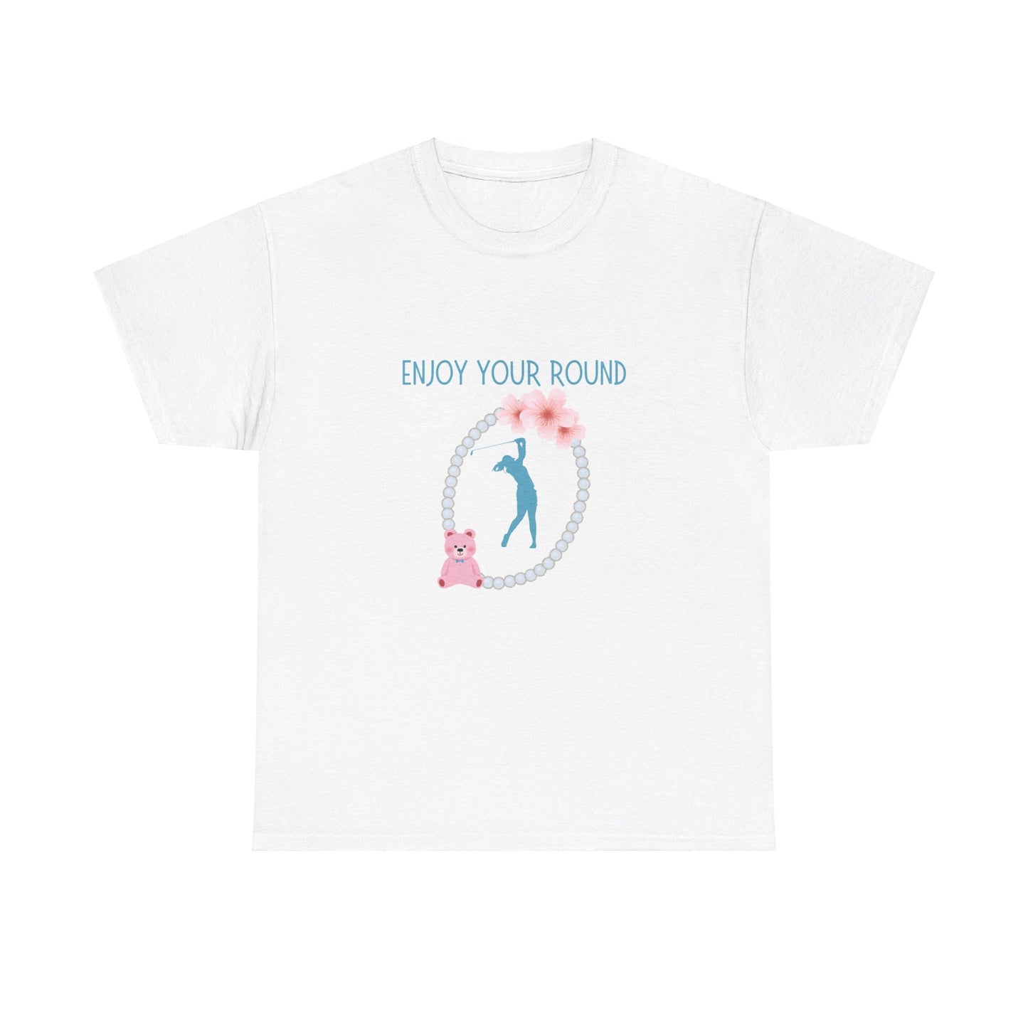 Heavy Cotton Enjoy Your Round Golf Tee - Playful Elegance on the Course