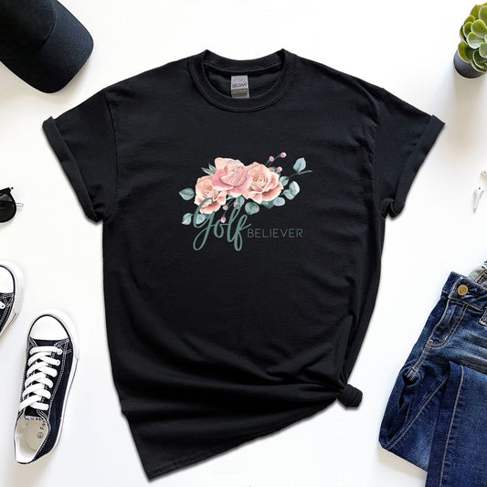 Heavy Cotton Golf Believer Tee - A Touch of Romance on the Green