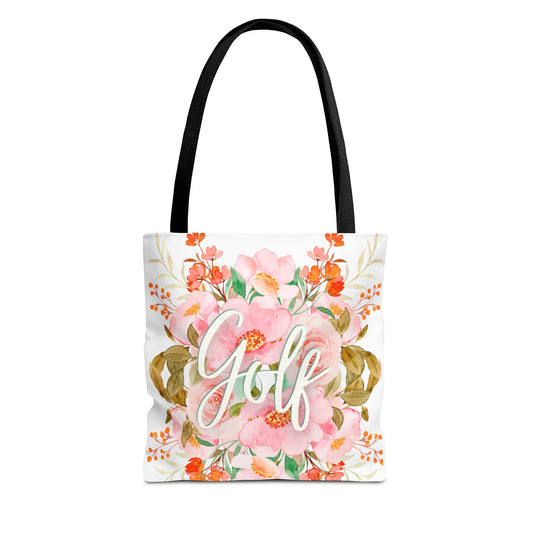 Golf Flowers Tote Bag - Made in USA - Free Shipping