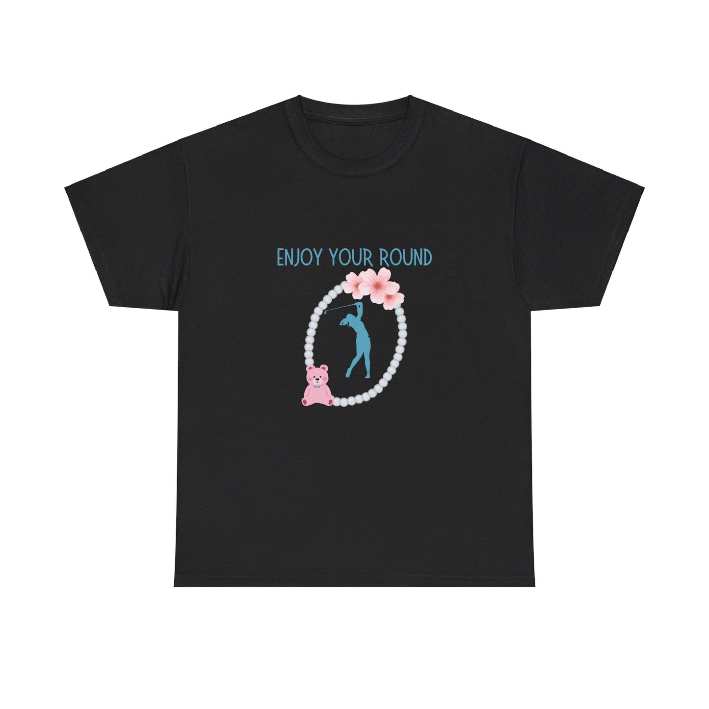 Heavy Cotton Enjoy Your Round Golf Tee - Playful Elegance on the Course