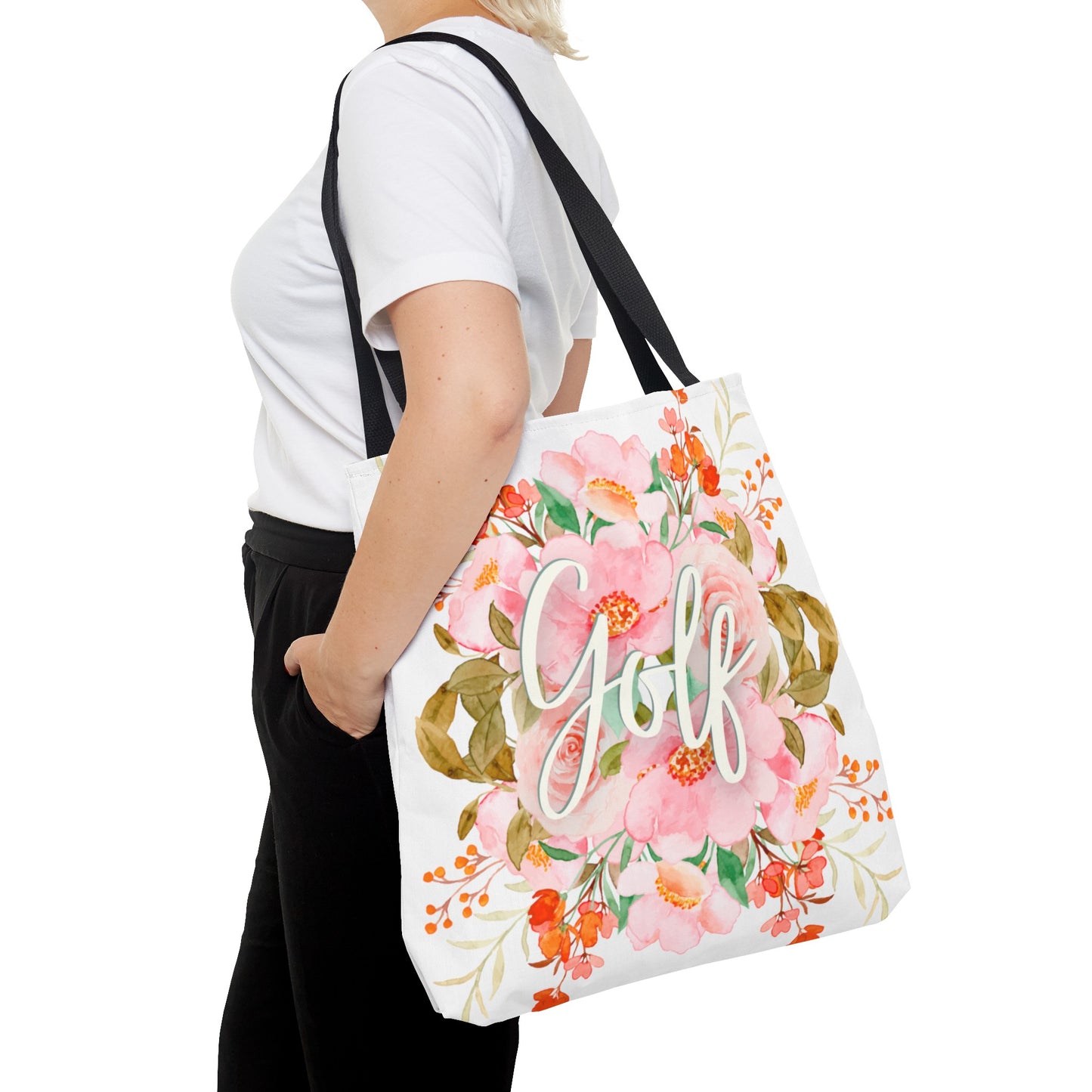 Golf Flowers Tote Bag - Made in USA - Free Shipping