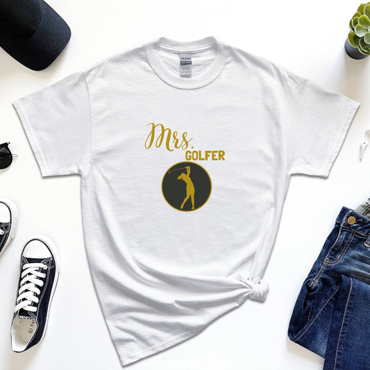 Heavy Cotton Mrs. Golfer Tee - Celebrate Love and Golf