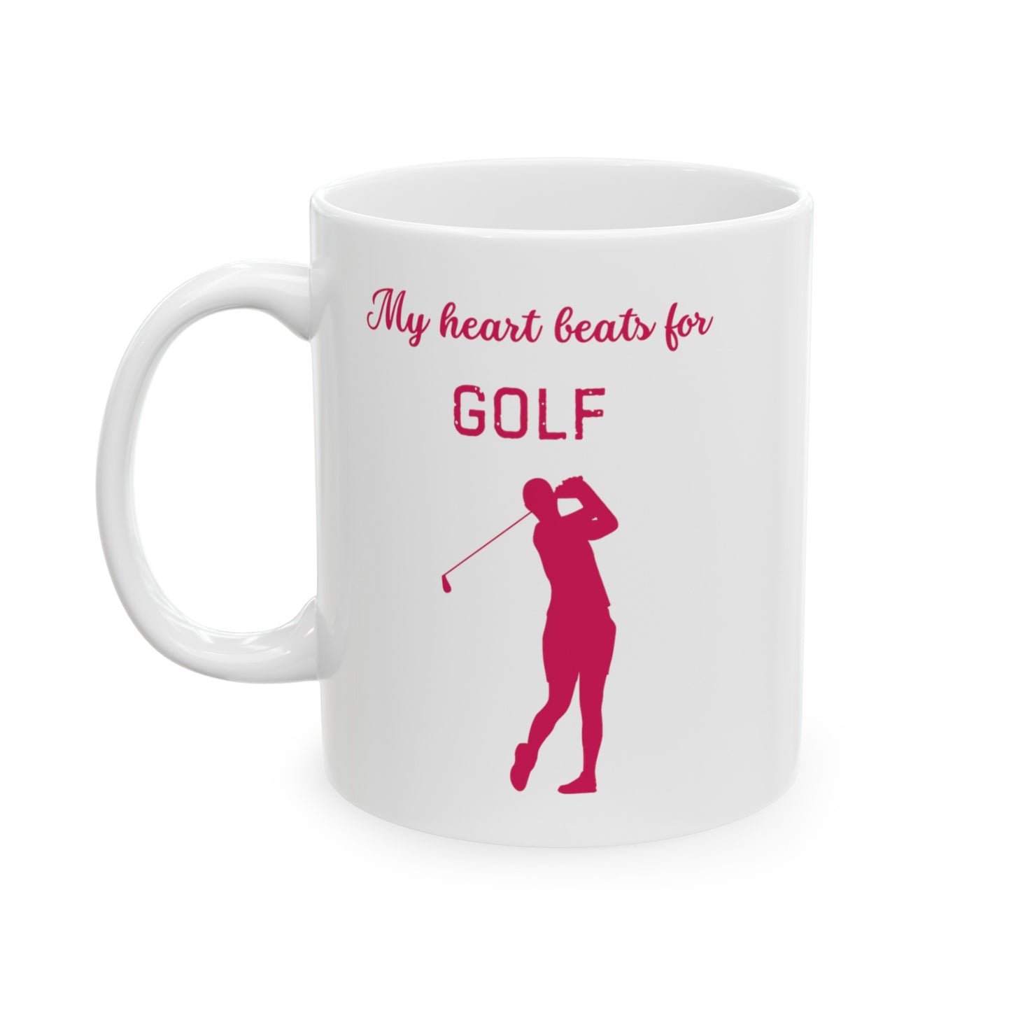 My Heart beats for Golf Ceramic Mug