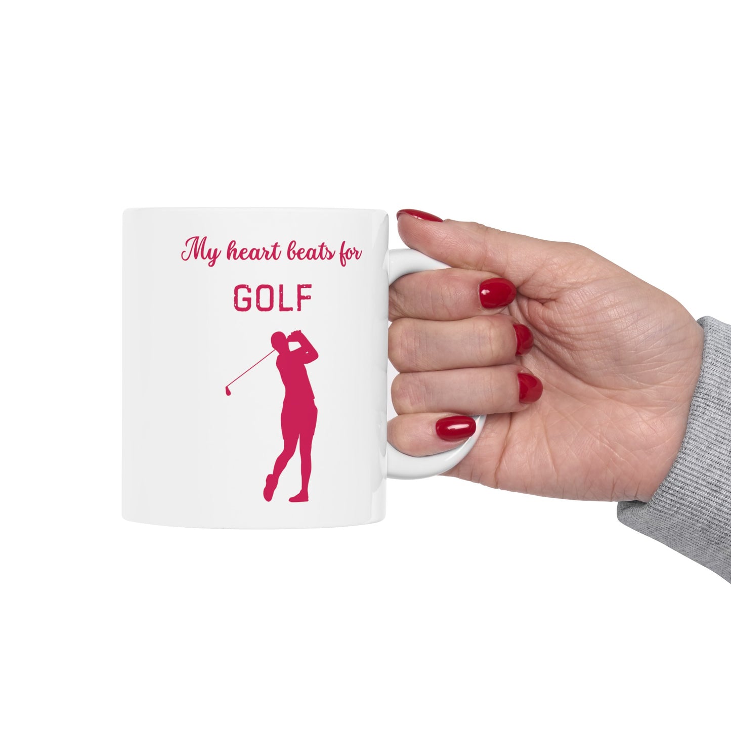 My Heart beats for Golf Ceramic Mug