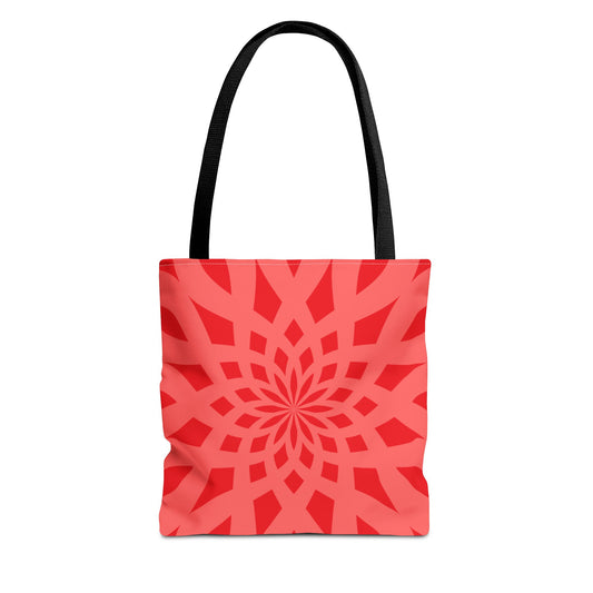 Tote Bag Mandala red-light red - Made in USA - Free Shipping