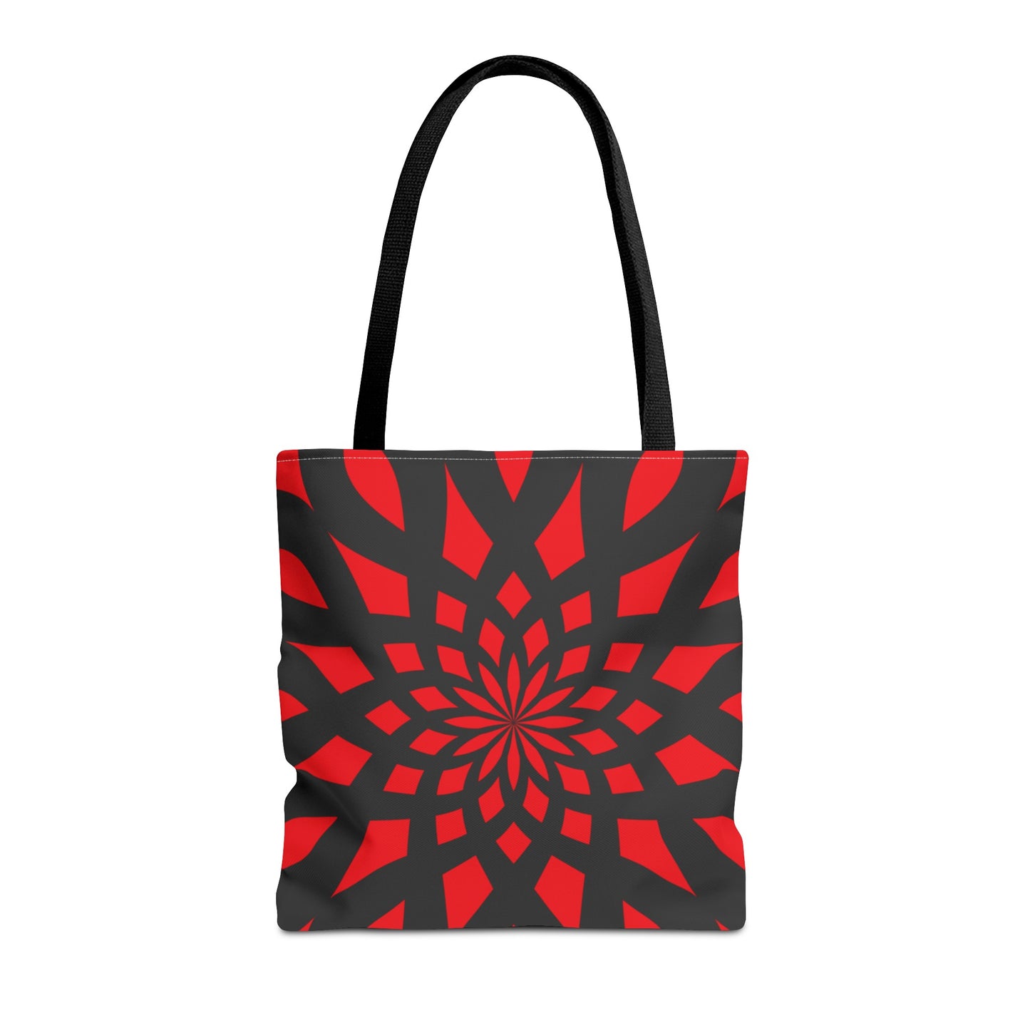 Mandala Black and Red Tote Bag - Made in USA - Free Shipping