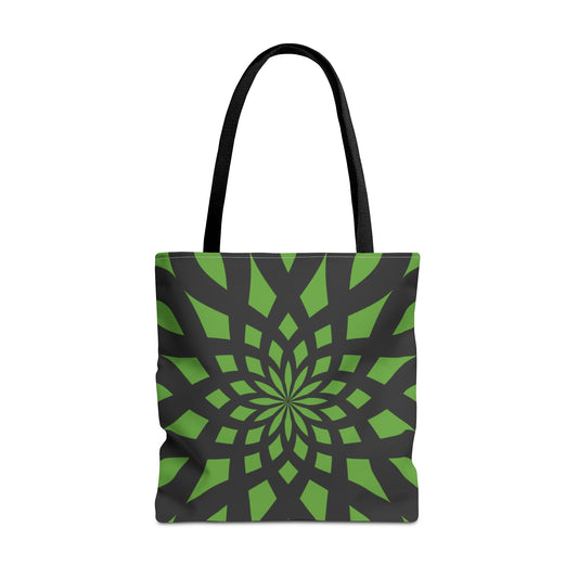 Tote Bag Mandala black-green  - Made in USA - Free Shipping