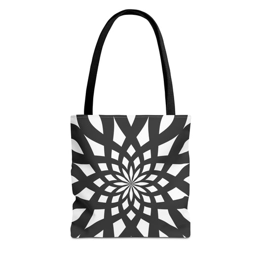 Tote Bag Mandala black-white - Made in USA - Free Shipping
