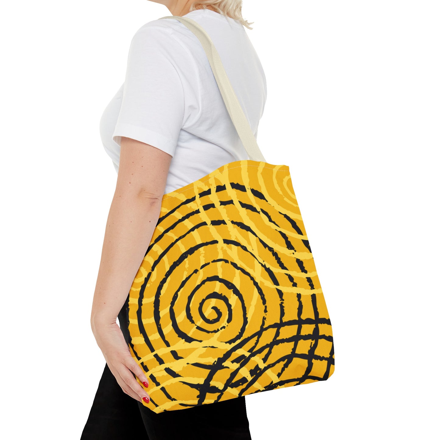 Tote Bag Spiral Yellow - Made in USA - Free Shipping