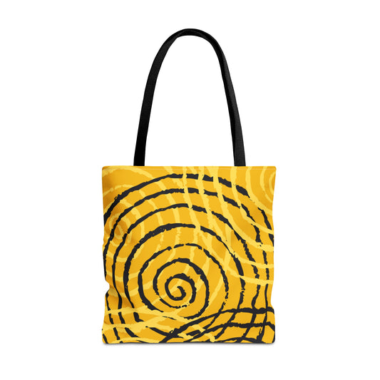 Tote Bag Spiral Yellow - Made in USA - Free Shipping
