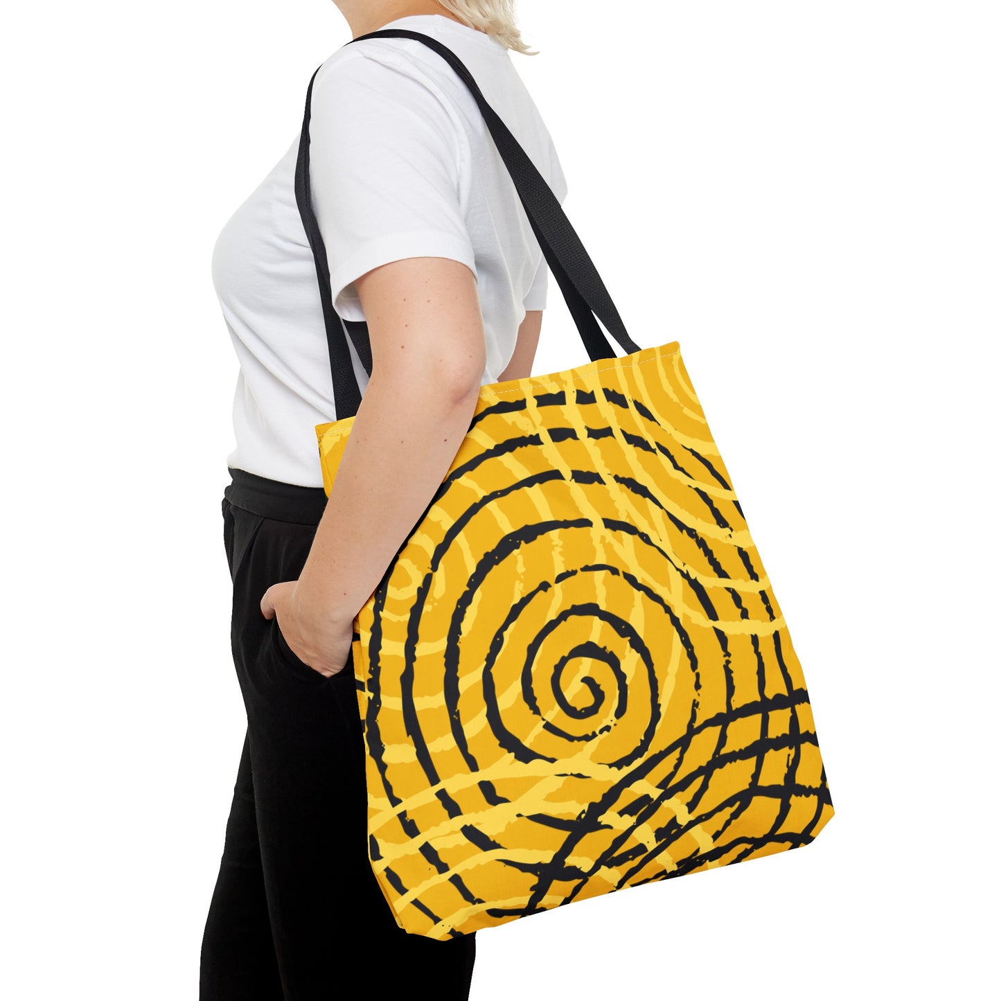 Tote Bag Spiral Yellow - Made in USA - Free Shipping