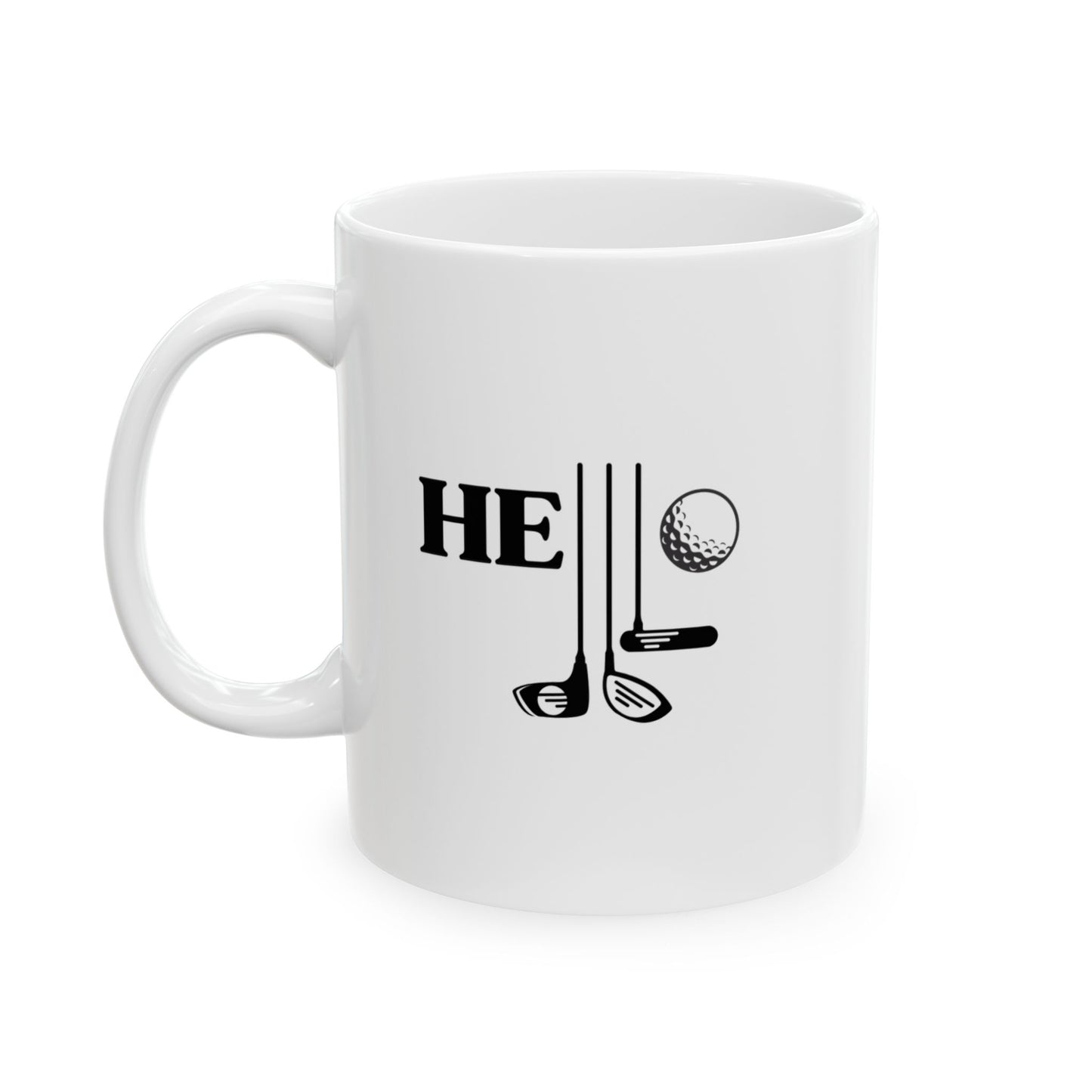 Hello Golf-themed Ceramic Mug 11oz