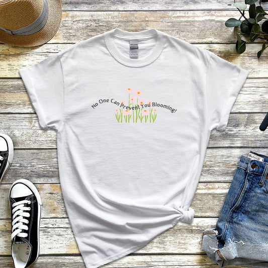 No One Can Prevent You Blooming Heavy Cotton T-Shirt