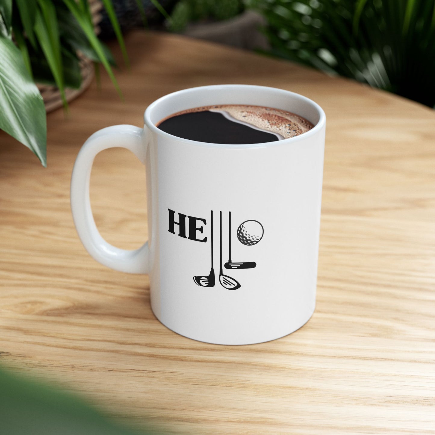 Hello Golf-themed Ceramic Mug 11oz